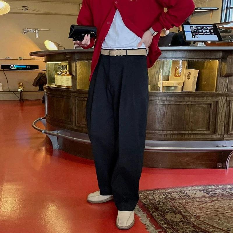 RT No. 19024 PLEATED STRAIGHT PANTS Product Image