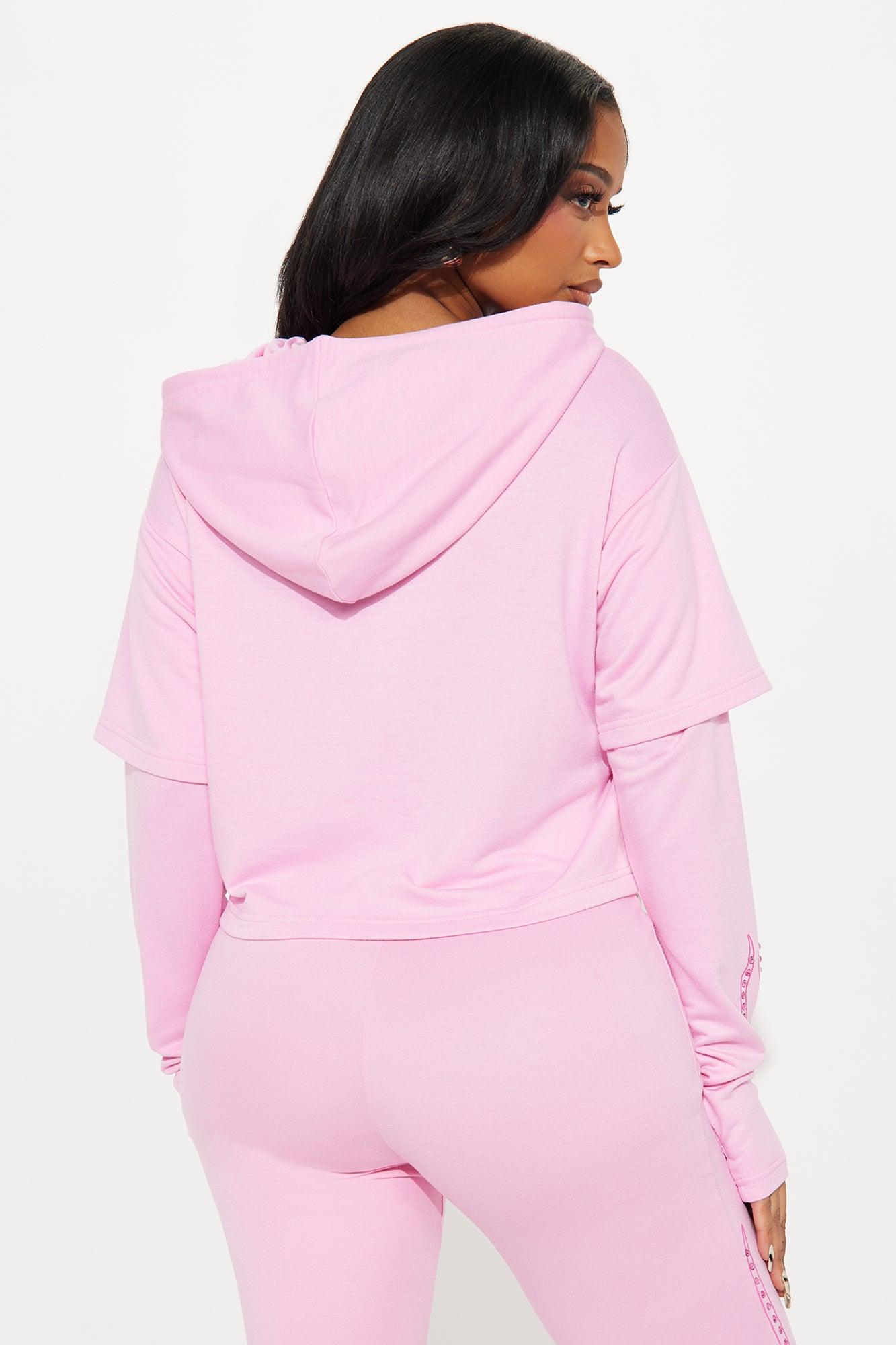 Von Dutch Fire Racer Layered Hoodie - Pink Product Image