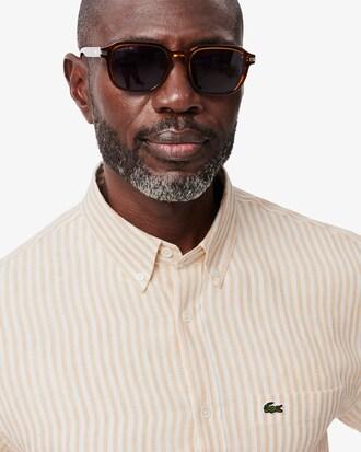 Regular Fit Striped Linen Shirt Product Image