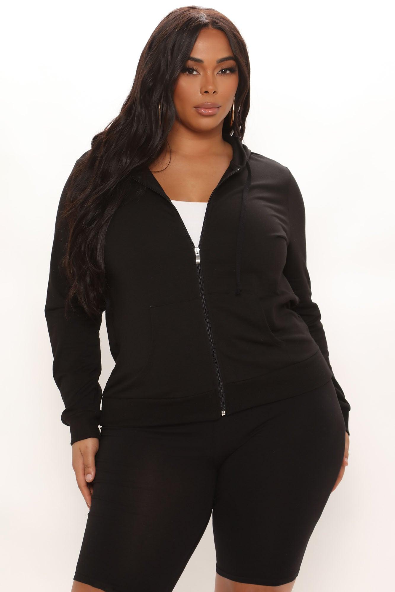 Latest And Greatest French Terry Zip Hoodie - Black Product Image