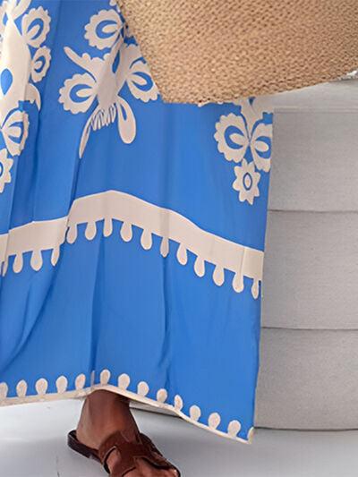 Printed Spaghetti Strap Sleeveless Maxi Dress Product Image