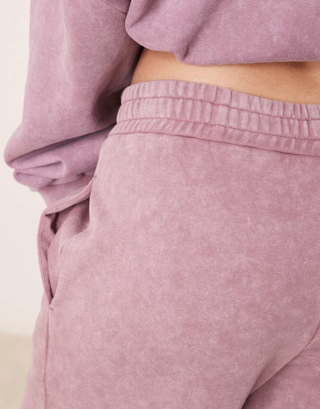 ASOS DESIGN barrel leg sweatpants in washed purple Product Image