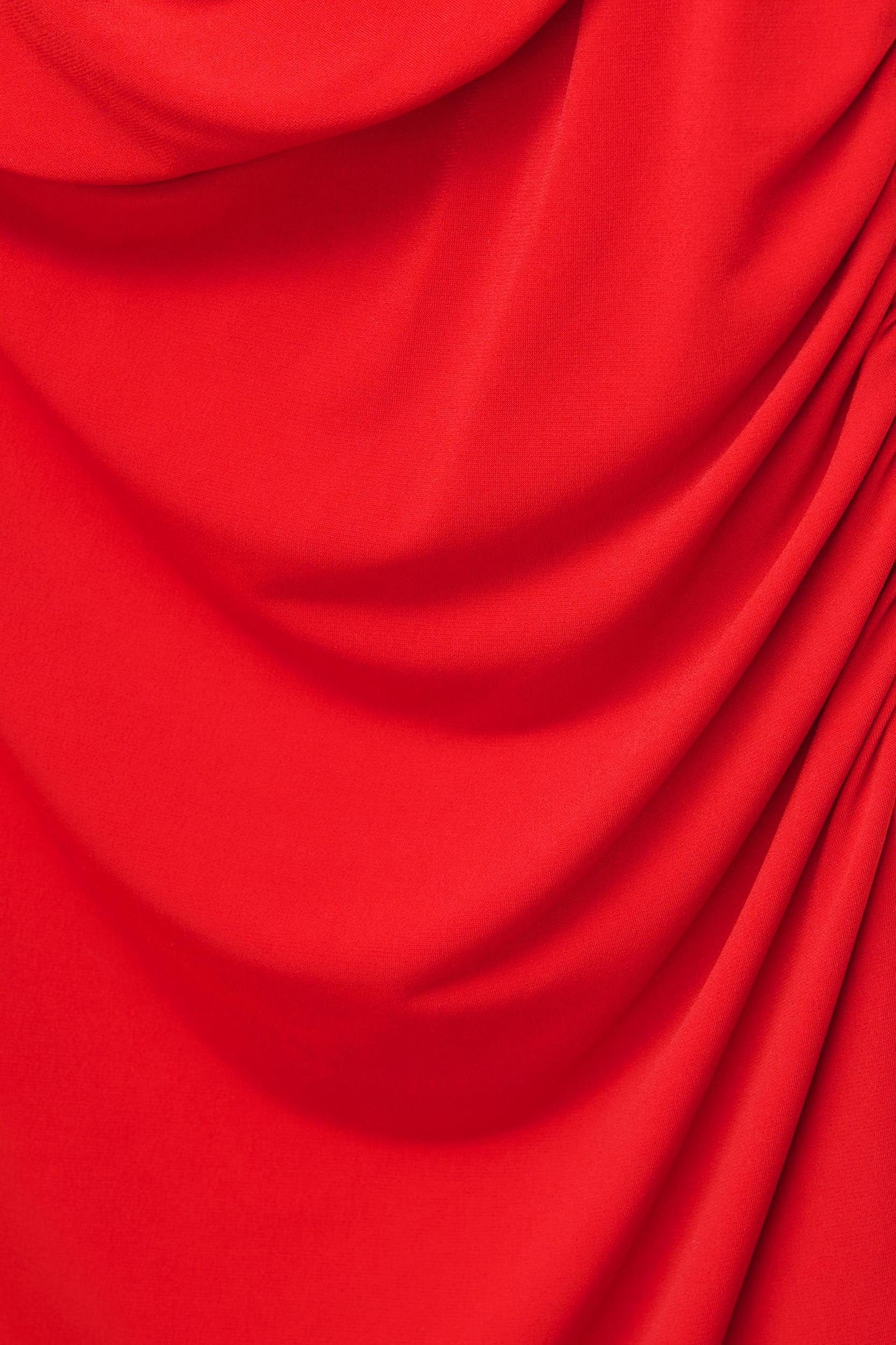 Short draped halter dress Product Image