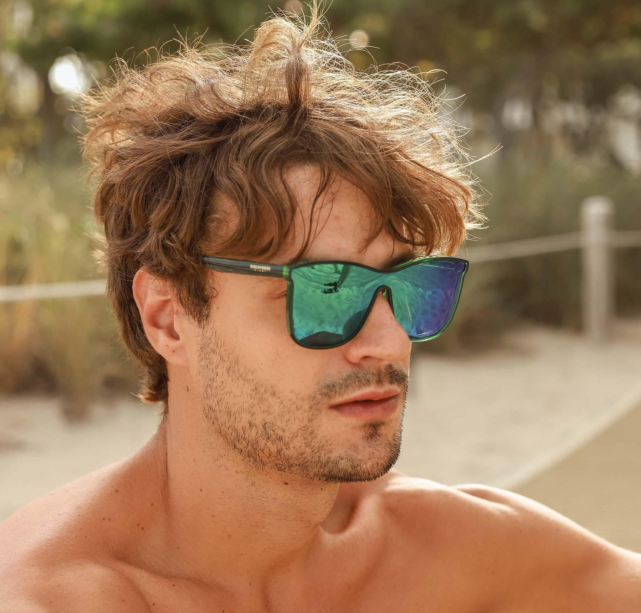 Biscayners Crandon Green Men's Sunglasses Male Product Image