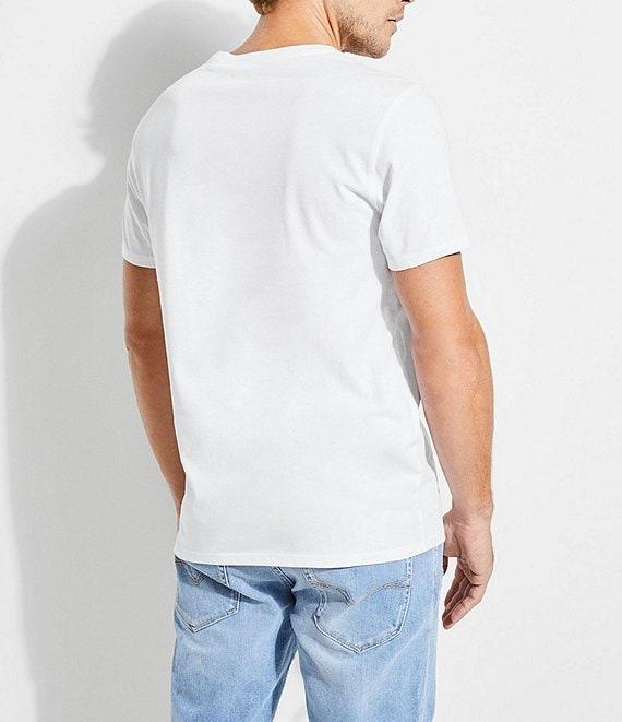 Guess Short-Sleeve Slim Fit Classic Triangle Logo Graphic T-Shirt Product Image