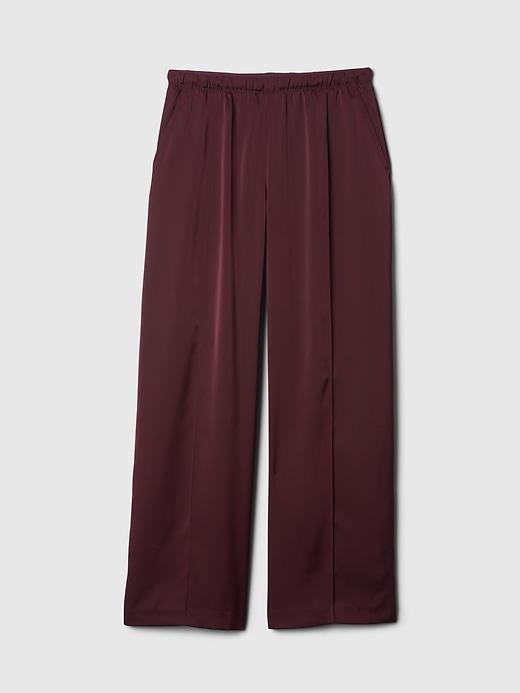 Mid Rise Recycled Satin Seamed Pants Product Image