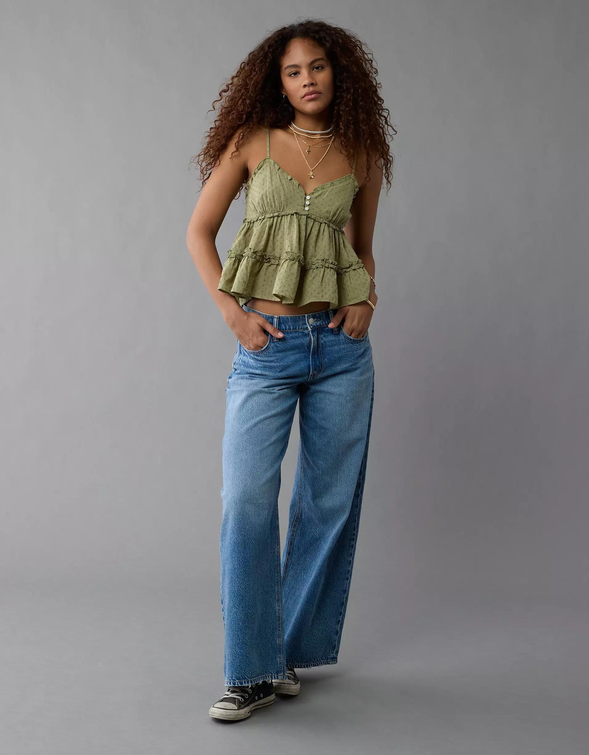 AE Ruffle Babydoll Tank Top Product Image