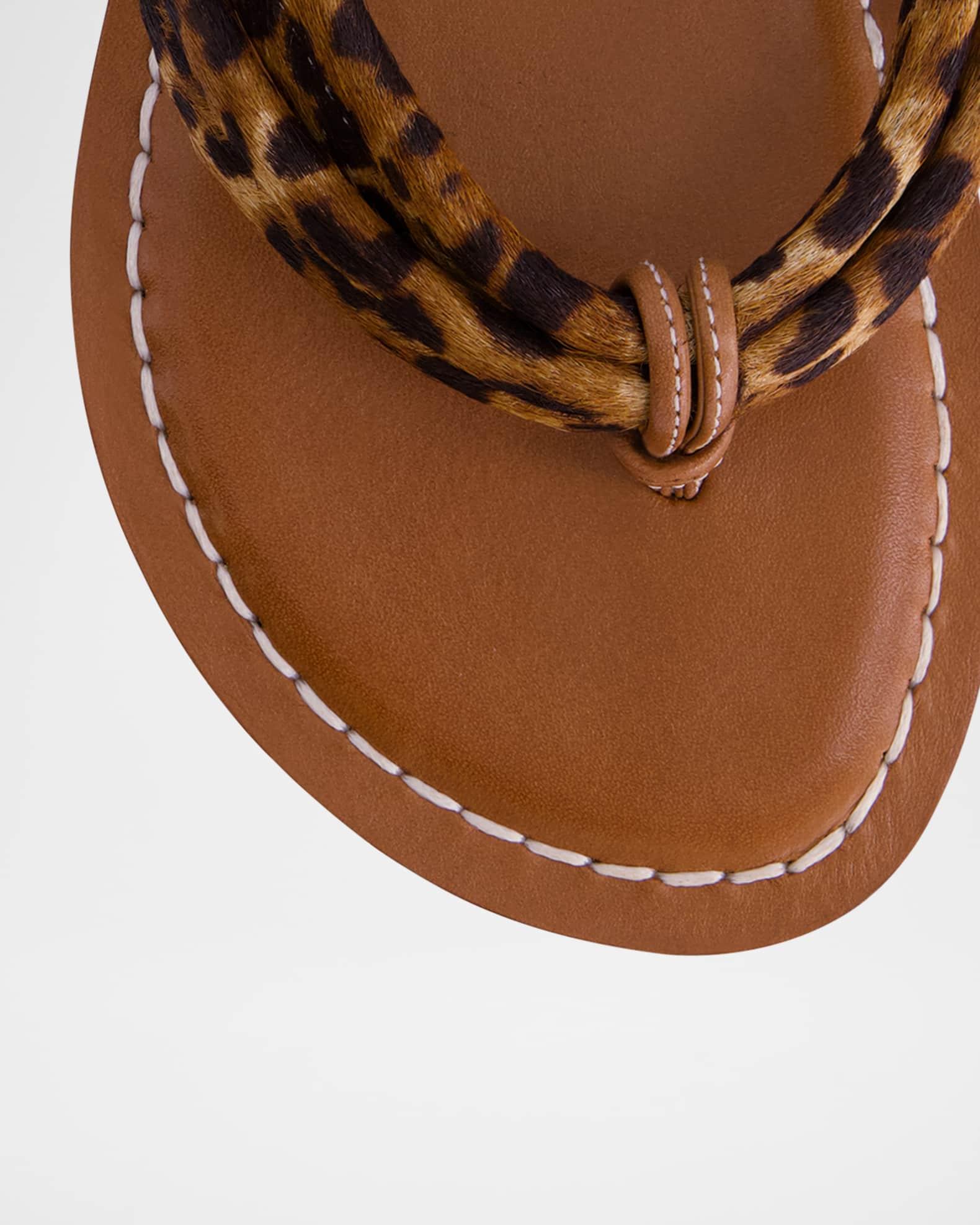 Miami Leopard Flat Thong Sandals Product Image