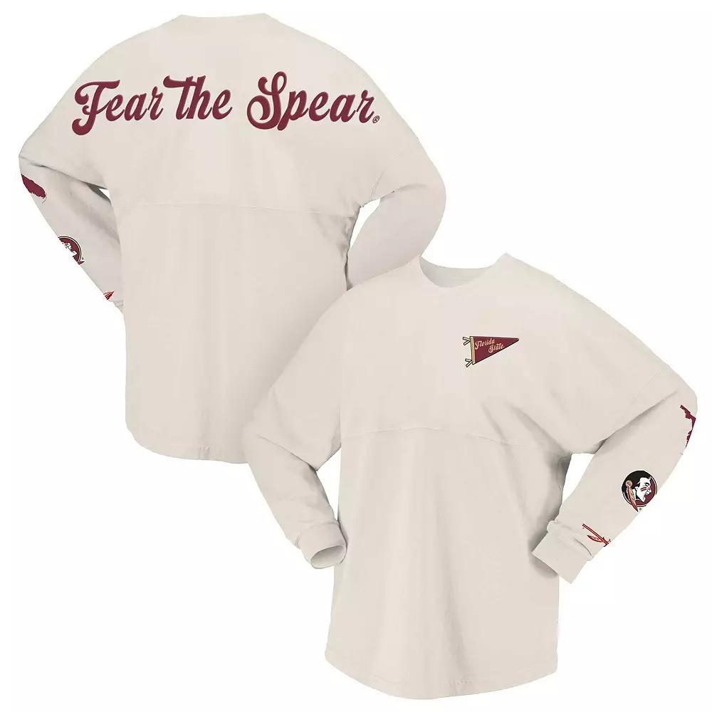 Women's Spirit Jersey Natural Florida State Seminoles Local Long Sleeve T-Shirt,  Product Image