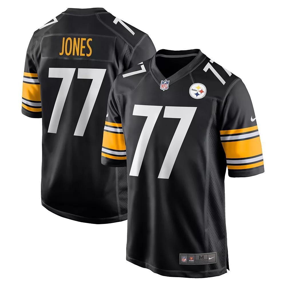 Men's Nike Broderick Jones Black Pittsburgh Steelers 2023 NFL Draft First Round Pick Game Jersey,  Product Image