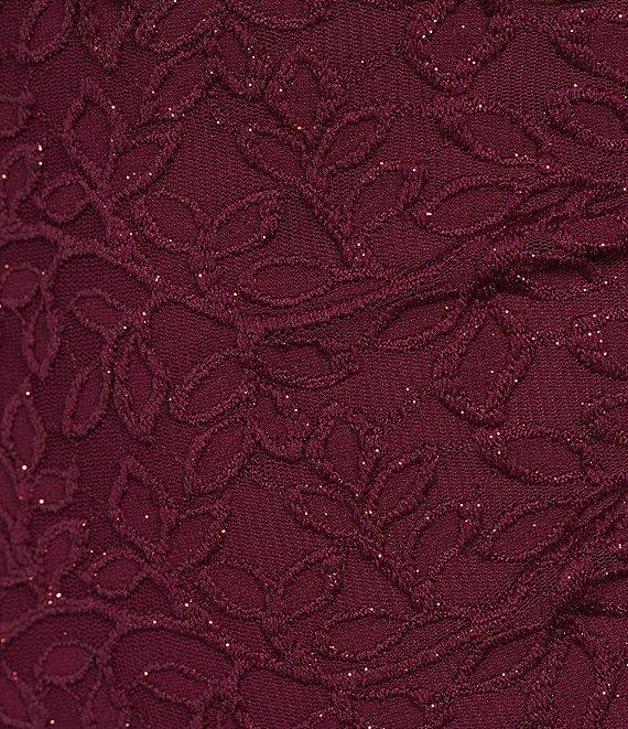 Honey and Rosie Floral Lace Asymmetrical Hem Ruffle Trim Dress Product Image