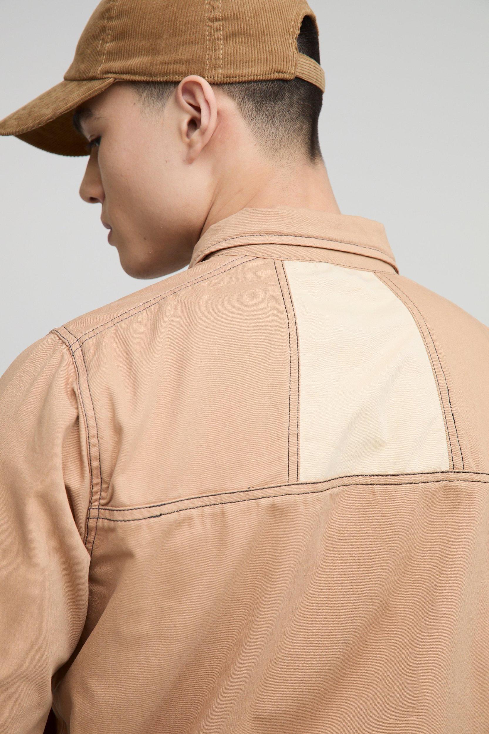 Regular Fit Twill Cut & Sew Jacket | boohooMAN USA Product Image