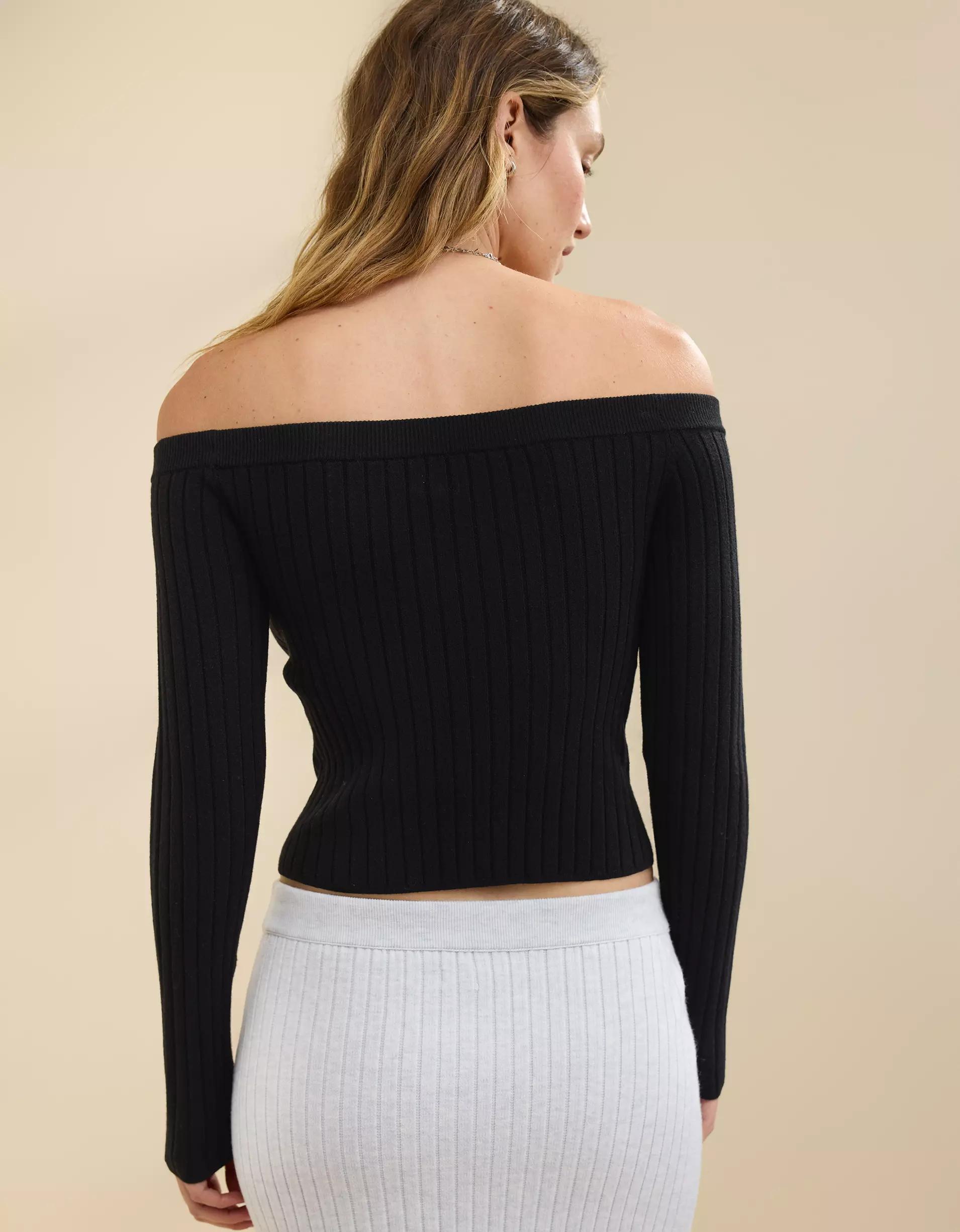 Aerie Late Night Cold Shoulder Sweater Product Image