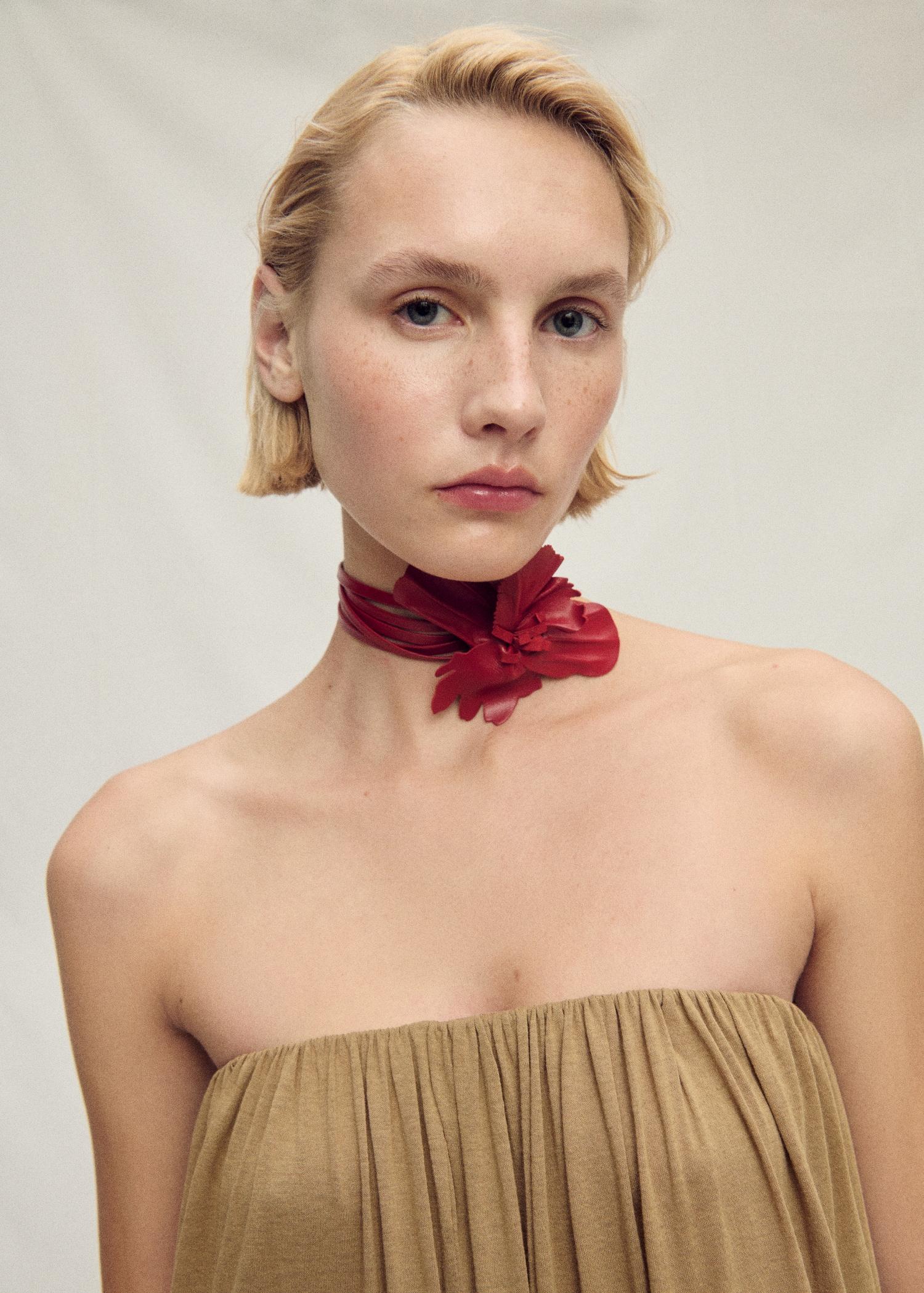 Strapless jumpsuit with puffed hem - Women | MANGO USA Product Image