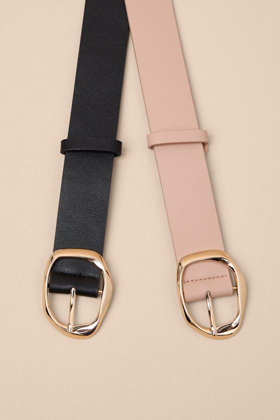 Lelya Black and Taupe Belt Set Product Image