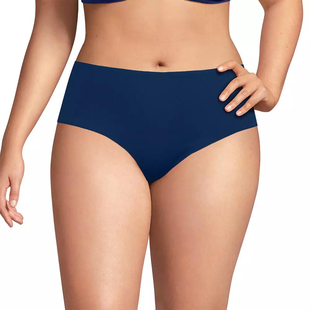 Plus Size Lands' End Classic Bikini Bottoms, Women's, Size: 16 W, Deep  Blue Product Image