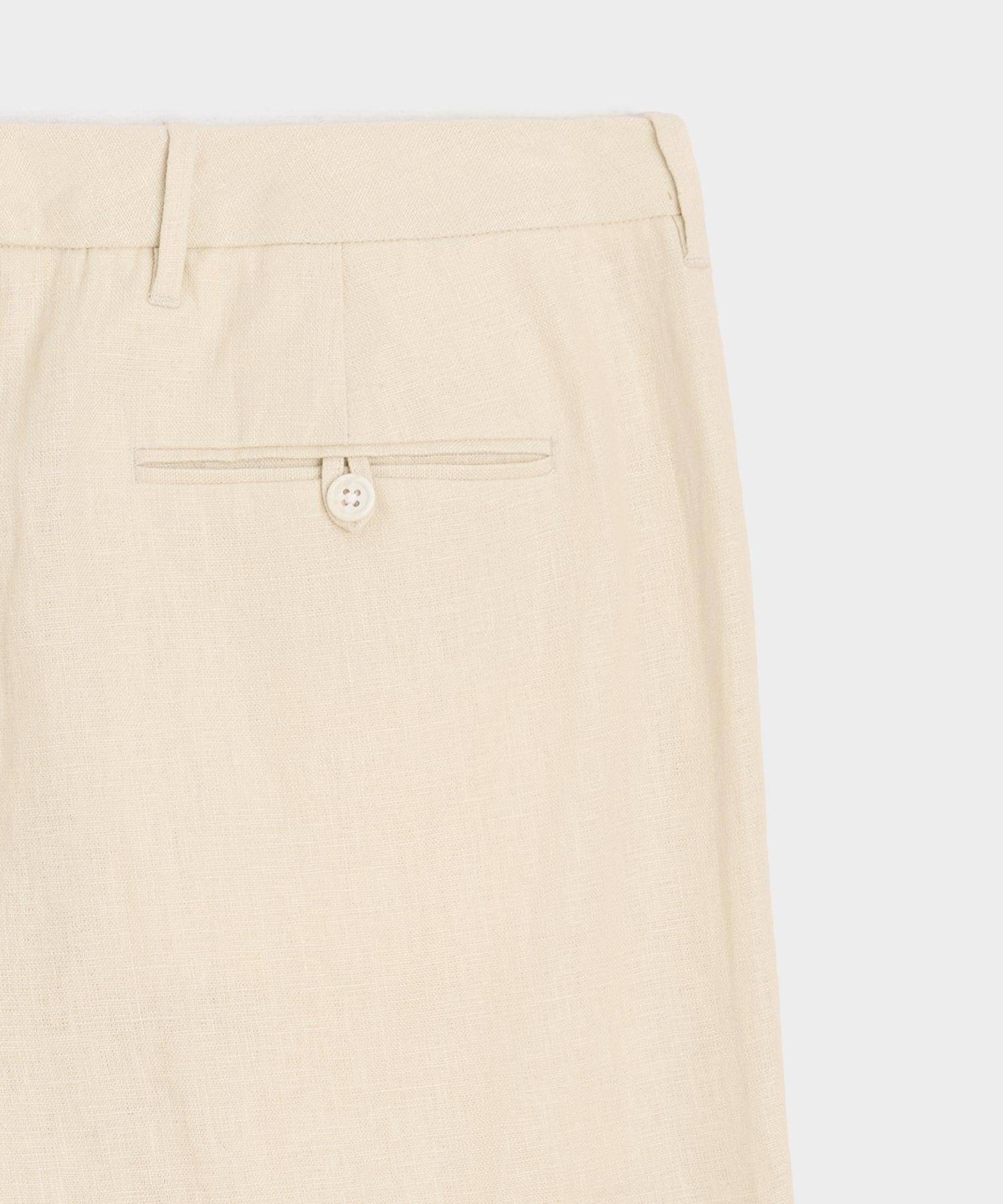 Straight Fit Linen Tab Trouser Product Image