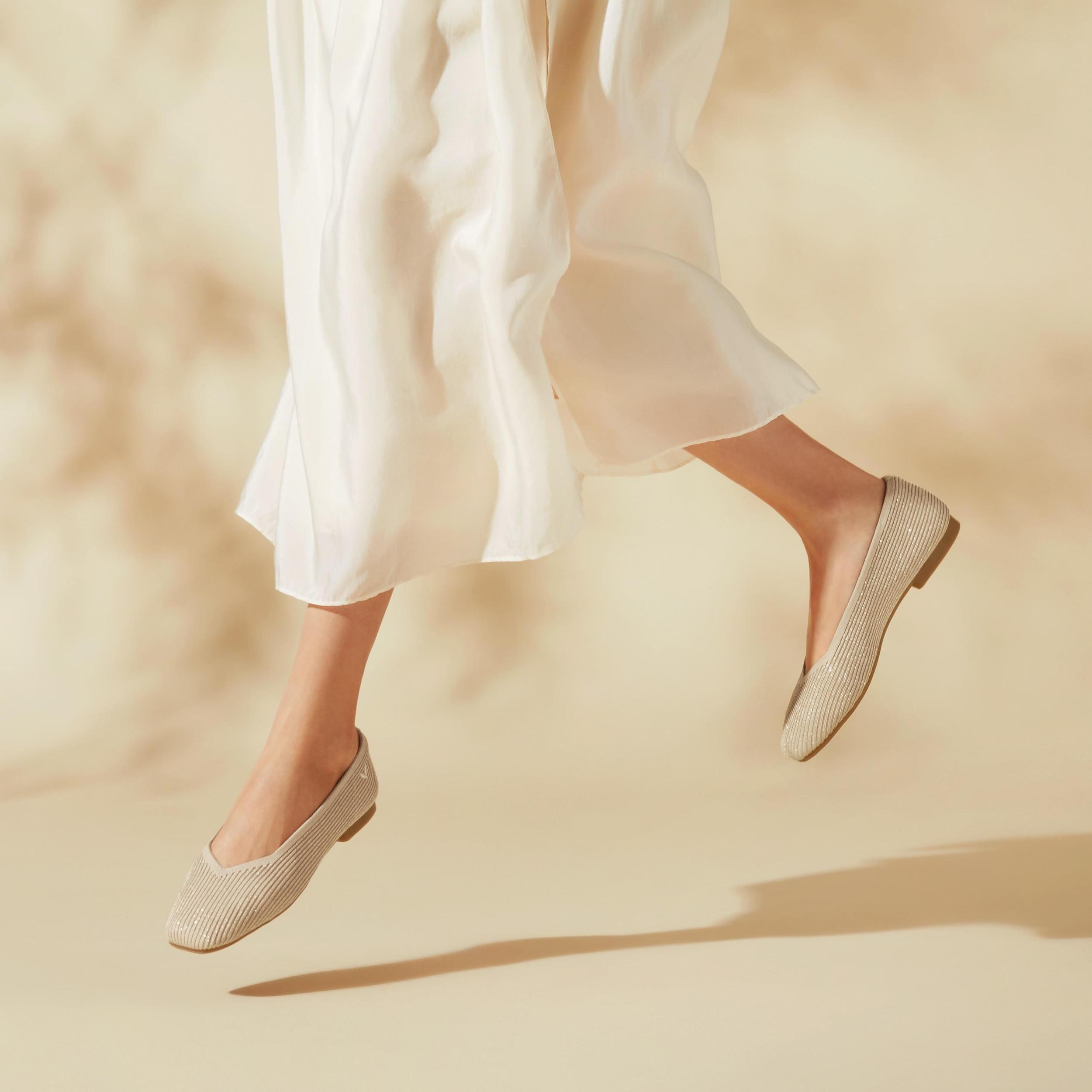 Square-Toe V-Cut Flats (Margot 2.0) Product Image