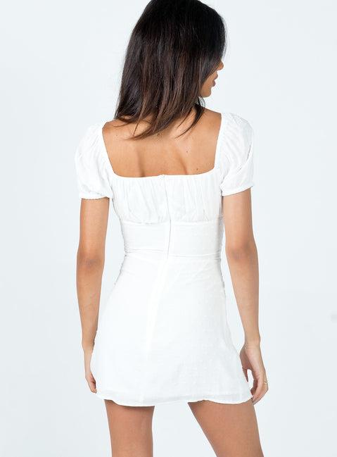 Fauci Mini Dress White Product Image