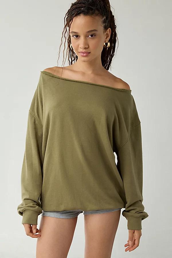 Out From Under Ariana Oversized Off-The-Shoulder Sweatshirt Womens at Urban Outfitters Product Image