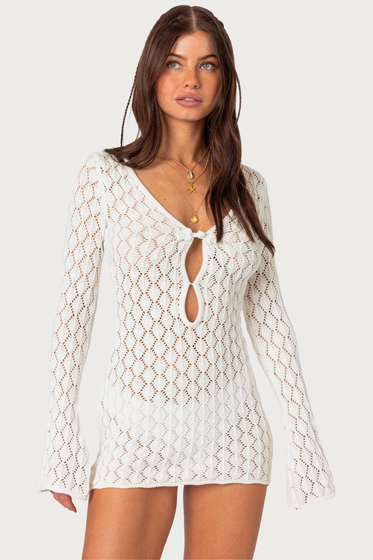 Brie Cut Out Crochet Mini Dress Product Image