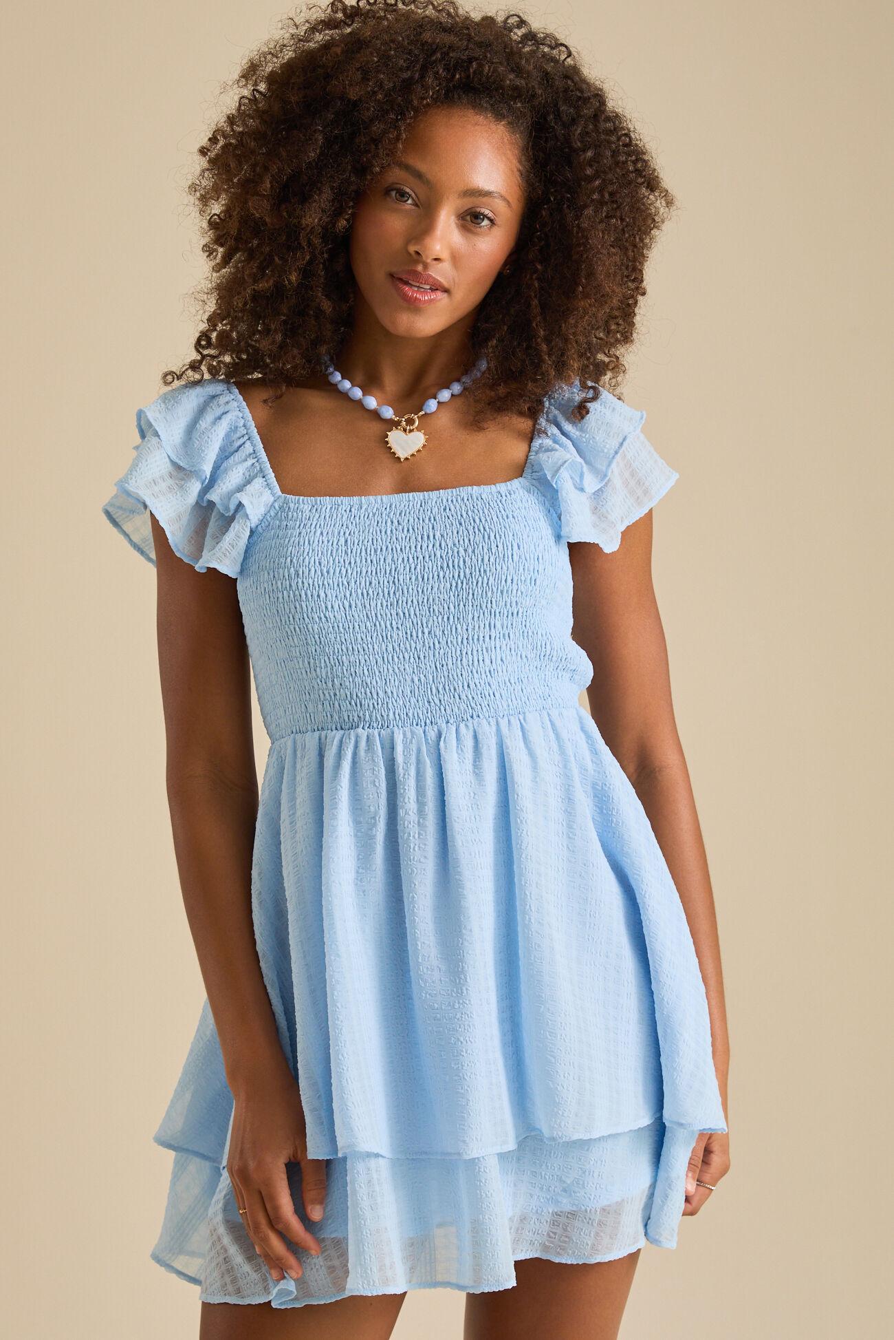 Ashley Flutter Sleeve Mini Dress Product Image