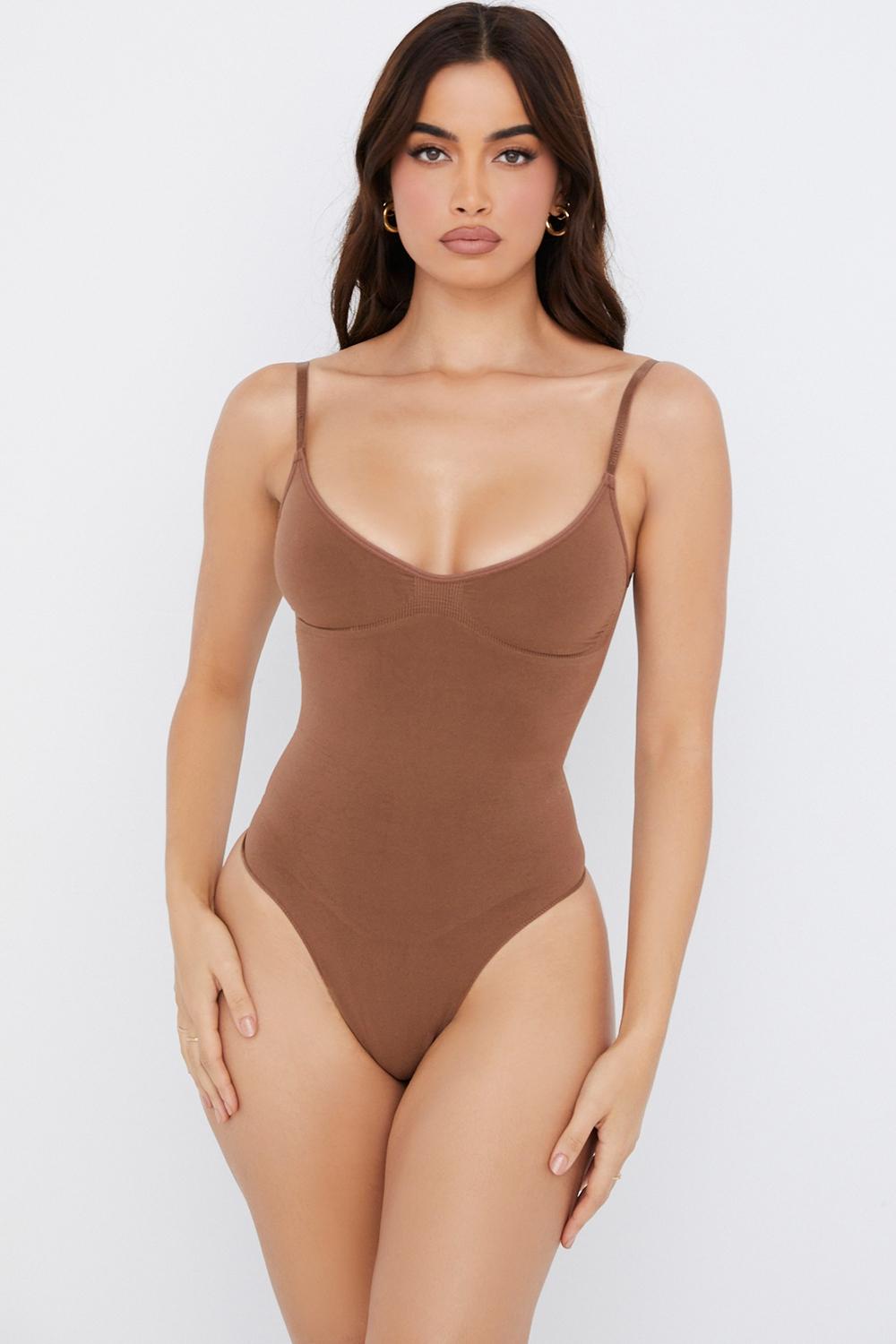 sculpting thong bodysuit mocha Product Image