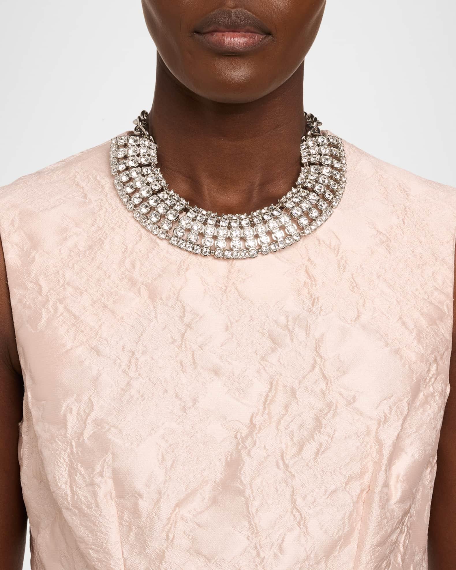 Round Rhinestone Statement Necklace Product Image