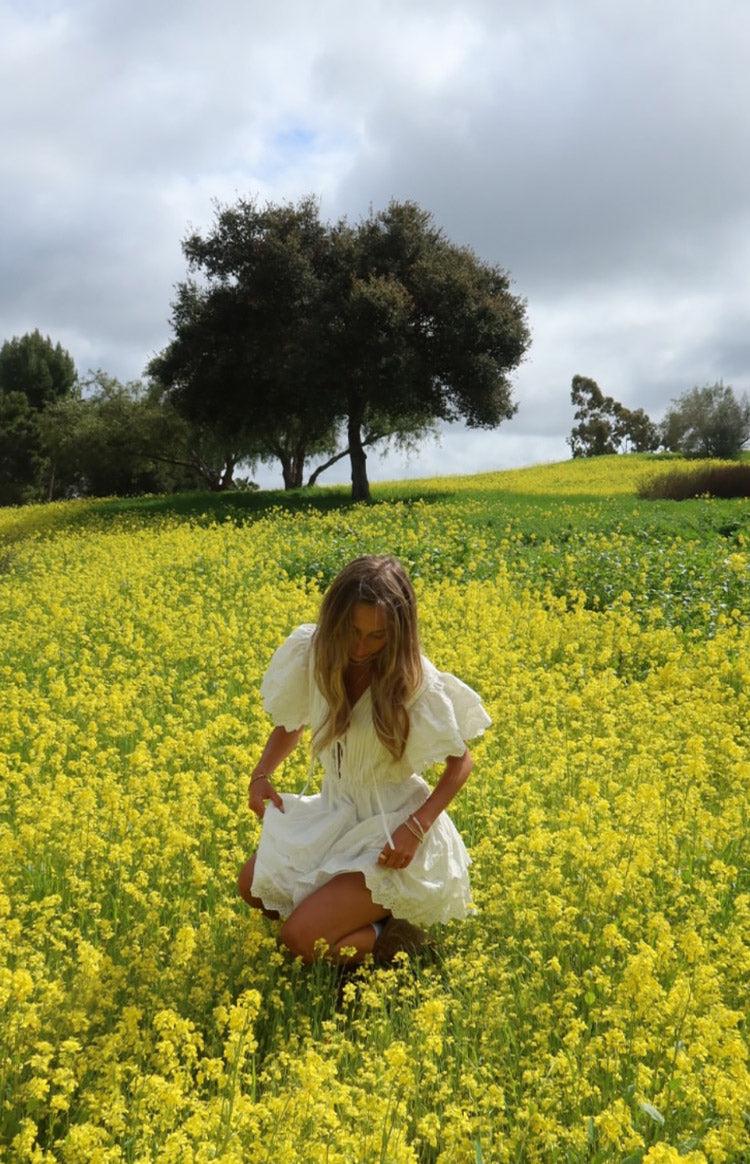 Savannah White Mini Dress Girls Product Image