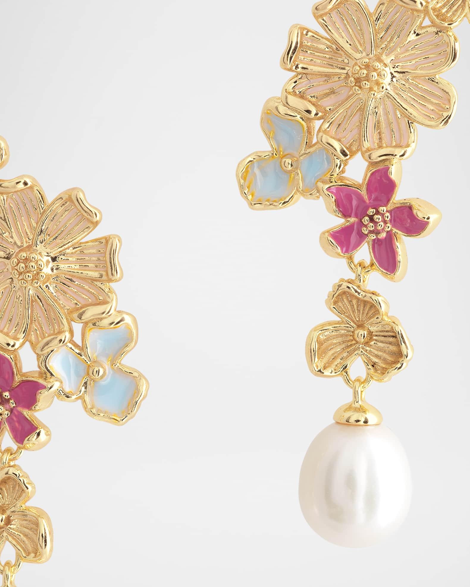 Wildflowers Pearl Drop Earrings Product Image