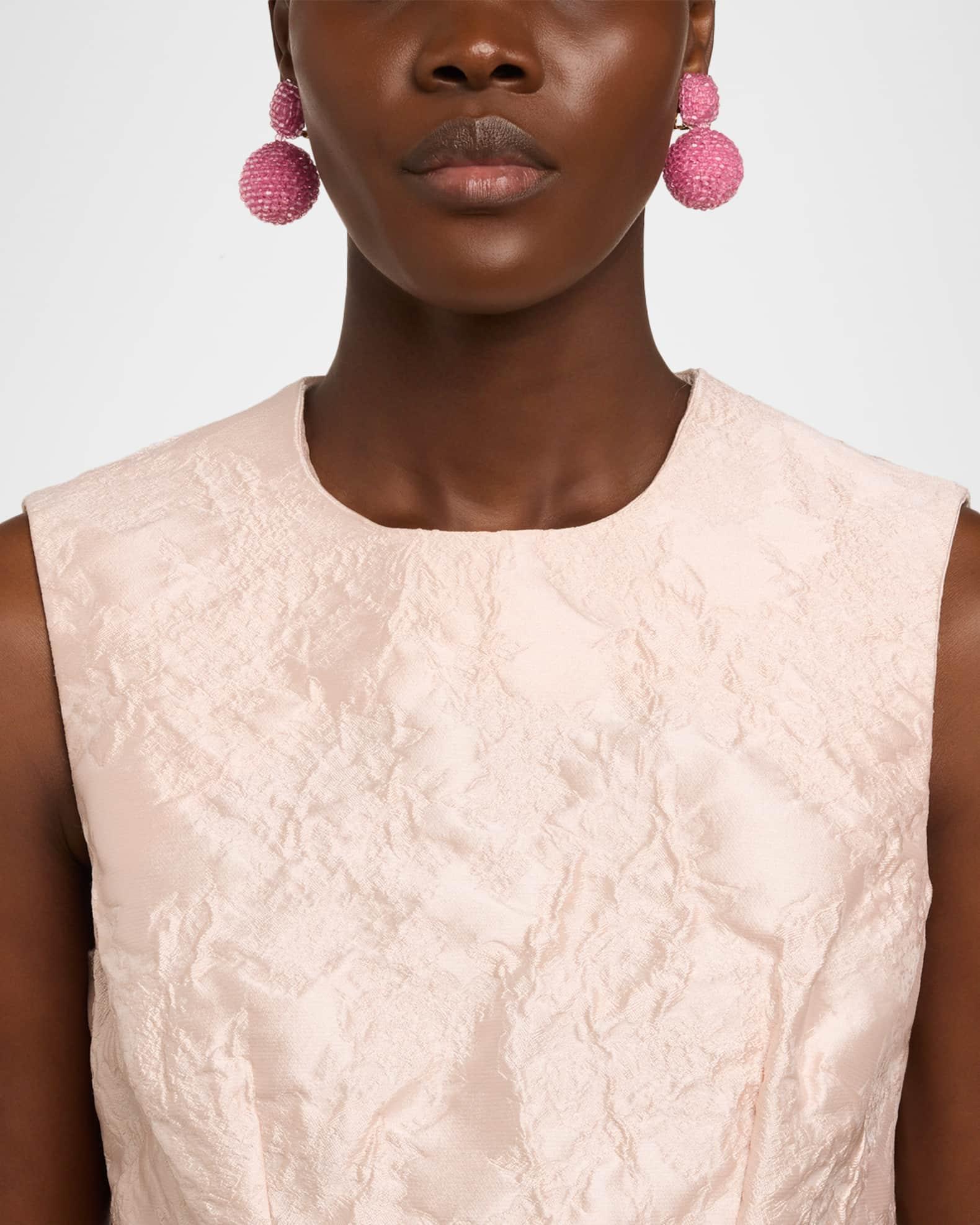 Round Beaded Drop Earrings Product Image