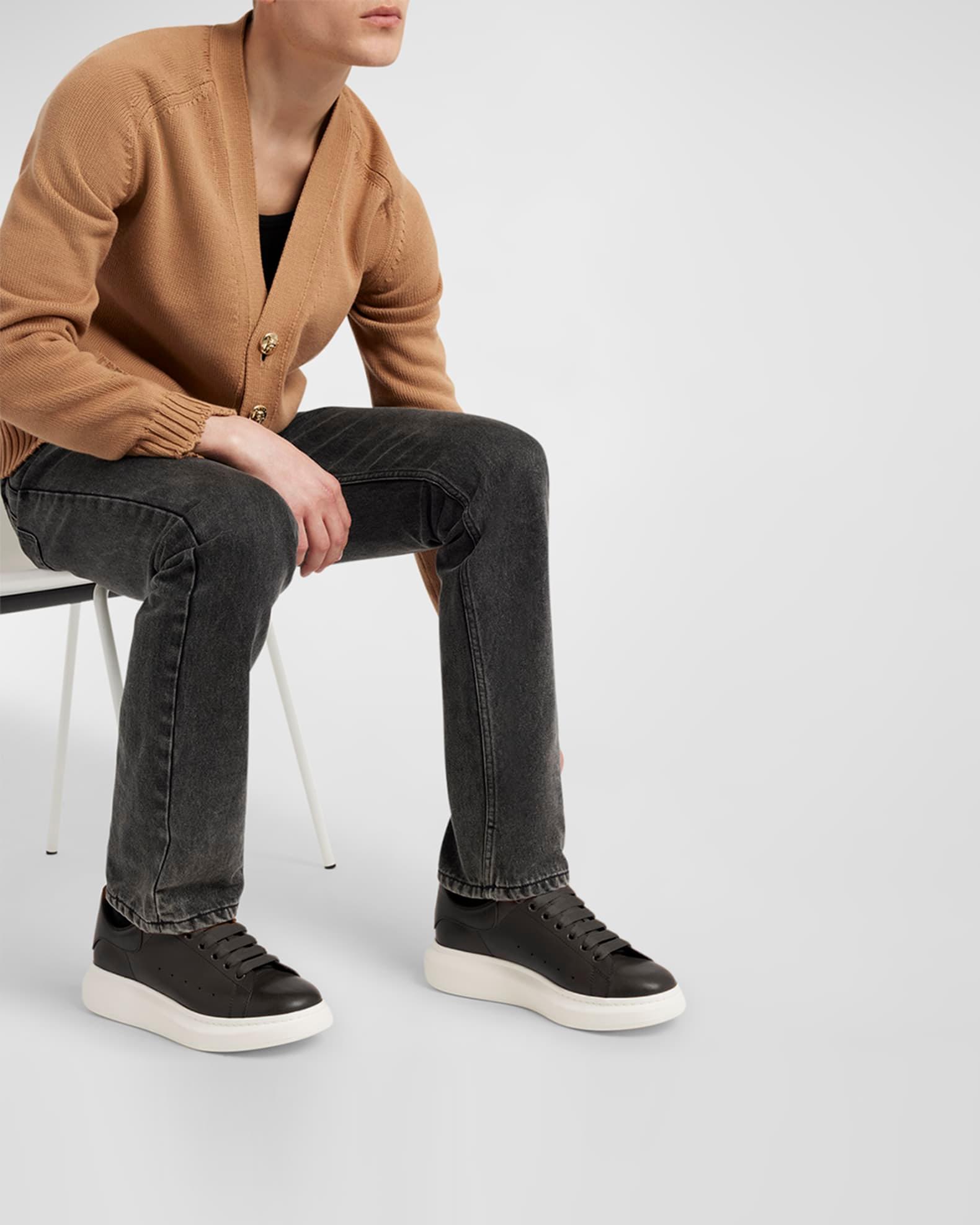 Men's Oversized Leather Low-Top Sneakers Product Image