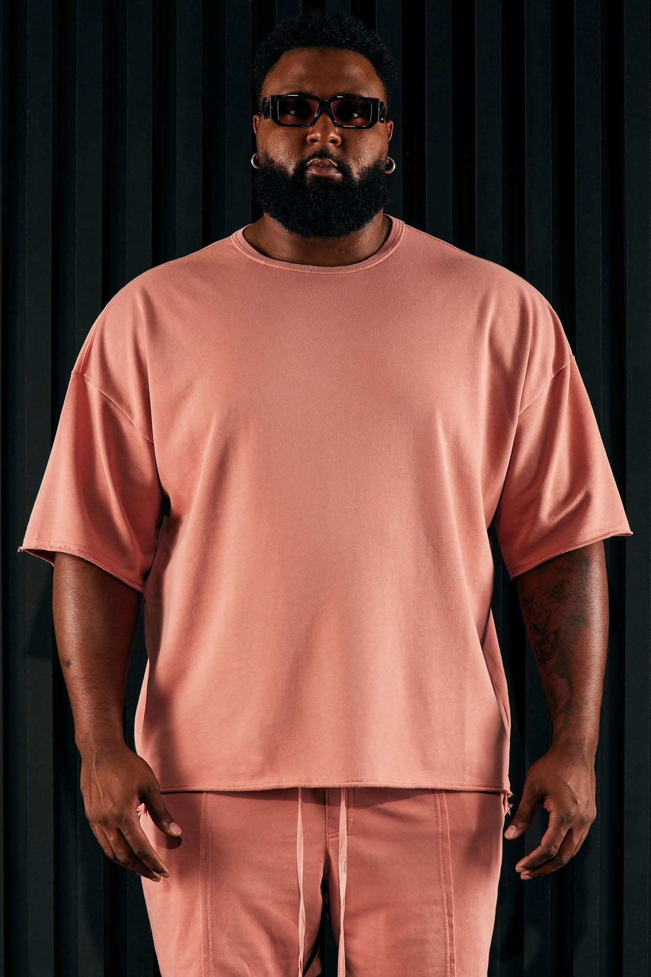 I Like How It Looks Oversized Terry Short Sleeve Tee - Mauve Product Image