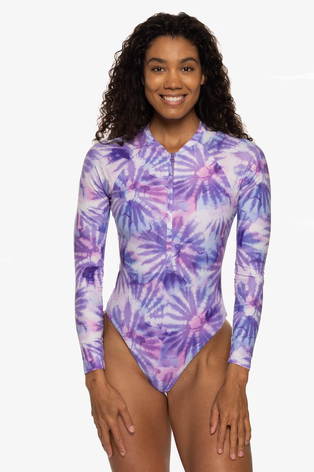 Paloma Long Sleeve Zip-Up Surf One Piece - Revolve Female Product Image