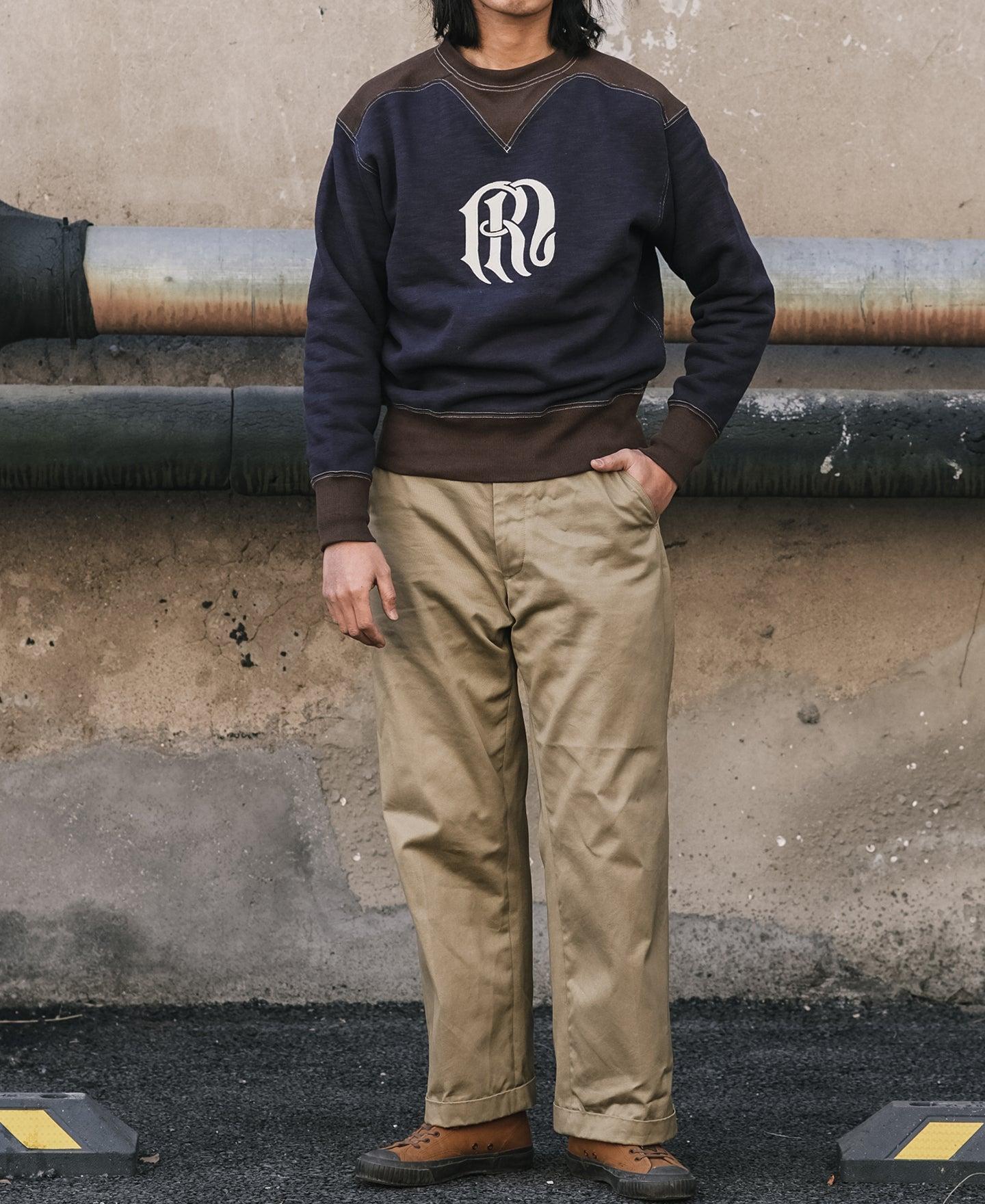 V-Inset Two-Tone Sweatshirt - Navy Product Image