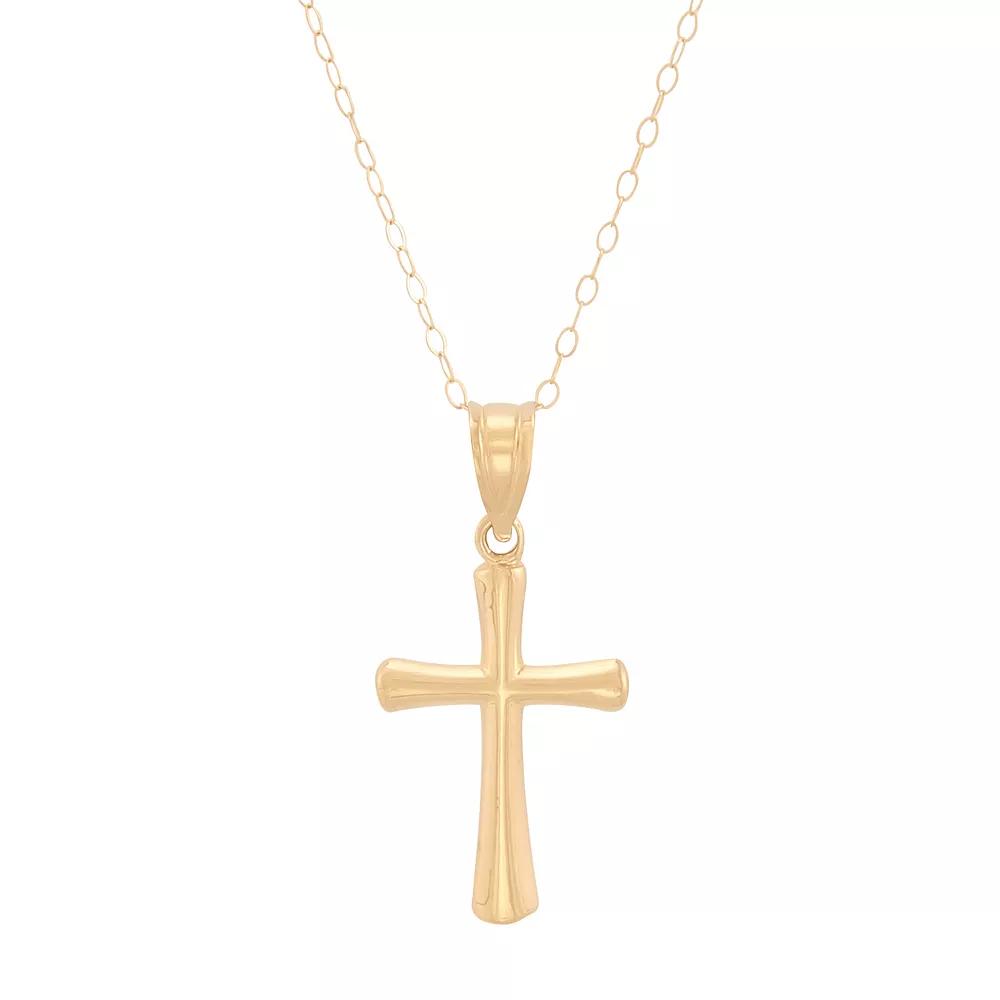 Everlasting Gold 14k Gold Cross Pendant Necklace, Women's, Size: 18" Product Image