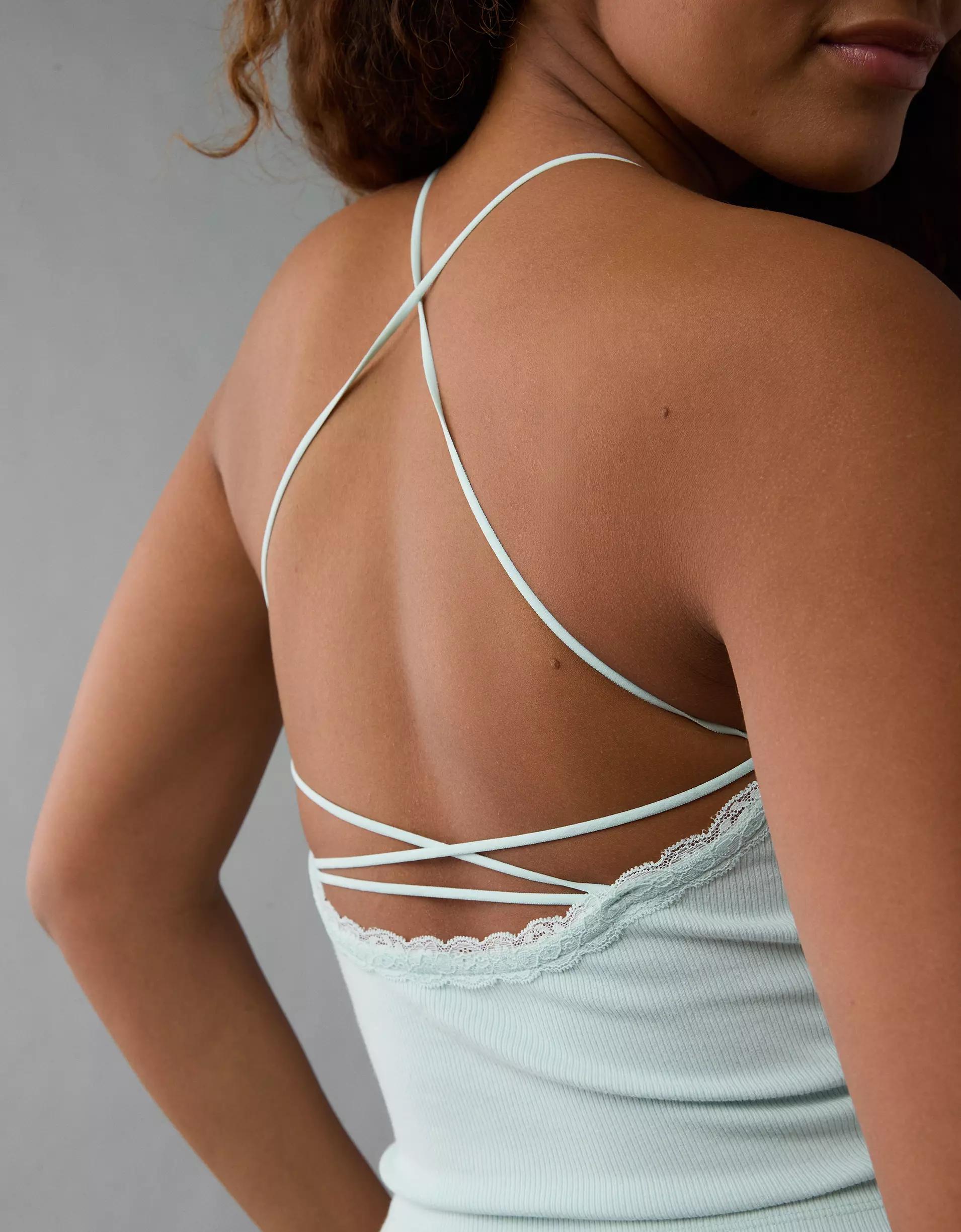 AE Strappy Go Lucky Cropped Lace Tank Top Product Image