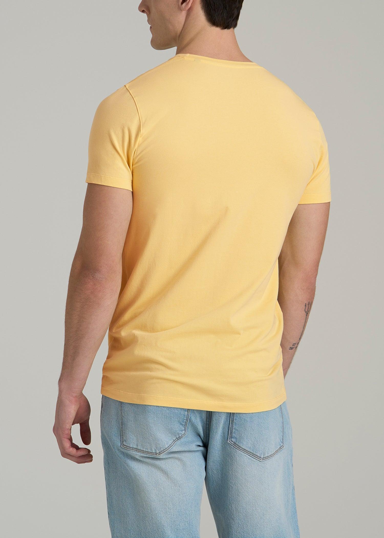 The Essential MODERN-FIT Crewneck Tee for Tall Men in Lemon Drop Male Product Image