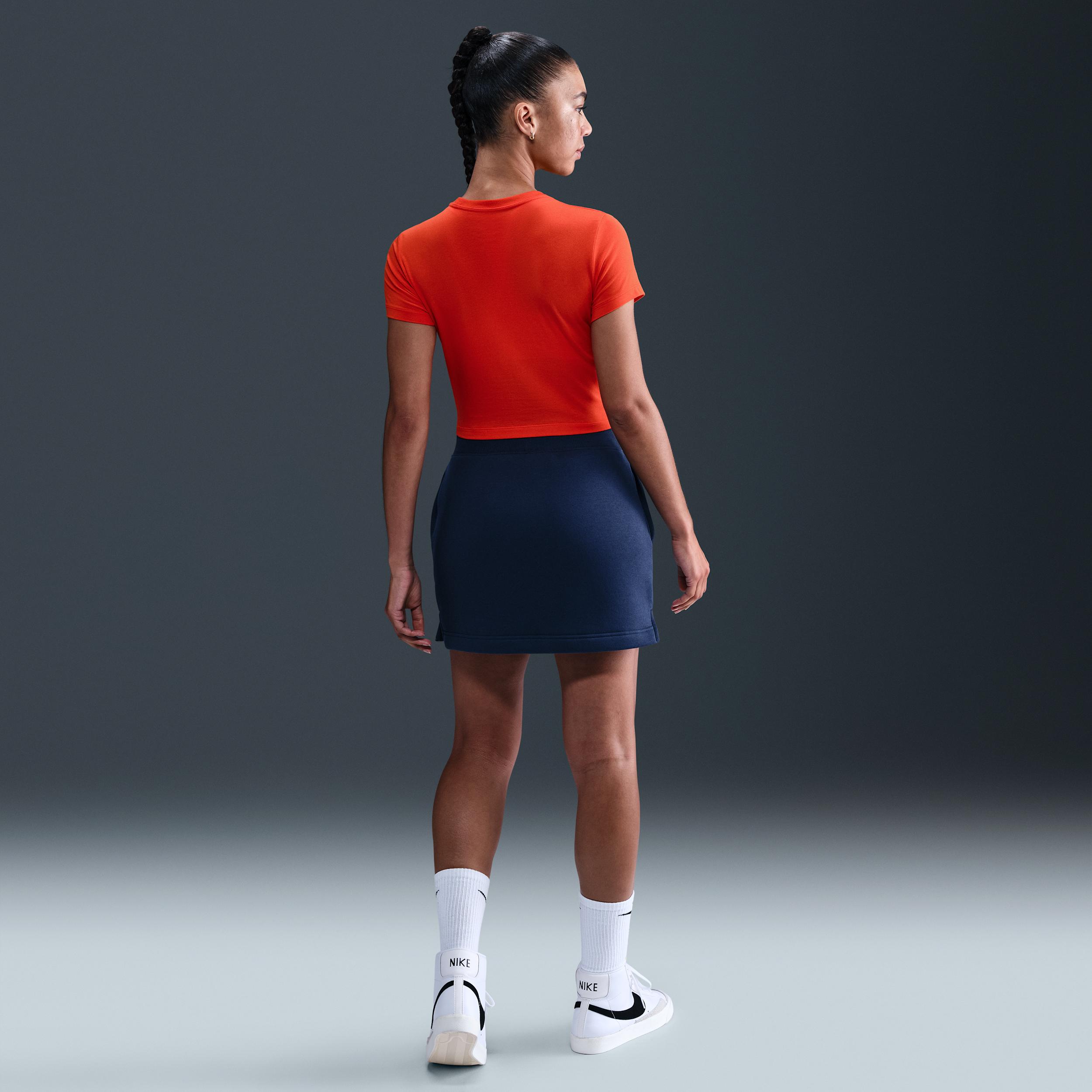 Womens Nike Sportswear Chill Knit Cropped T-Shirt | HF9538-633 Product Image