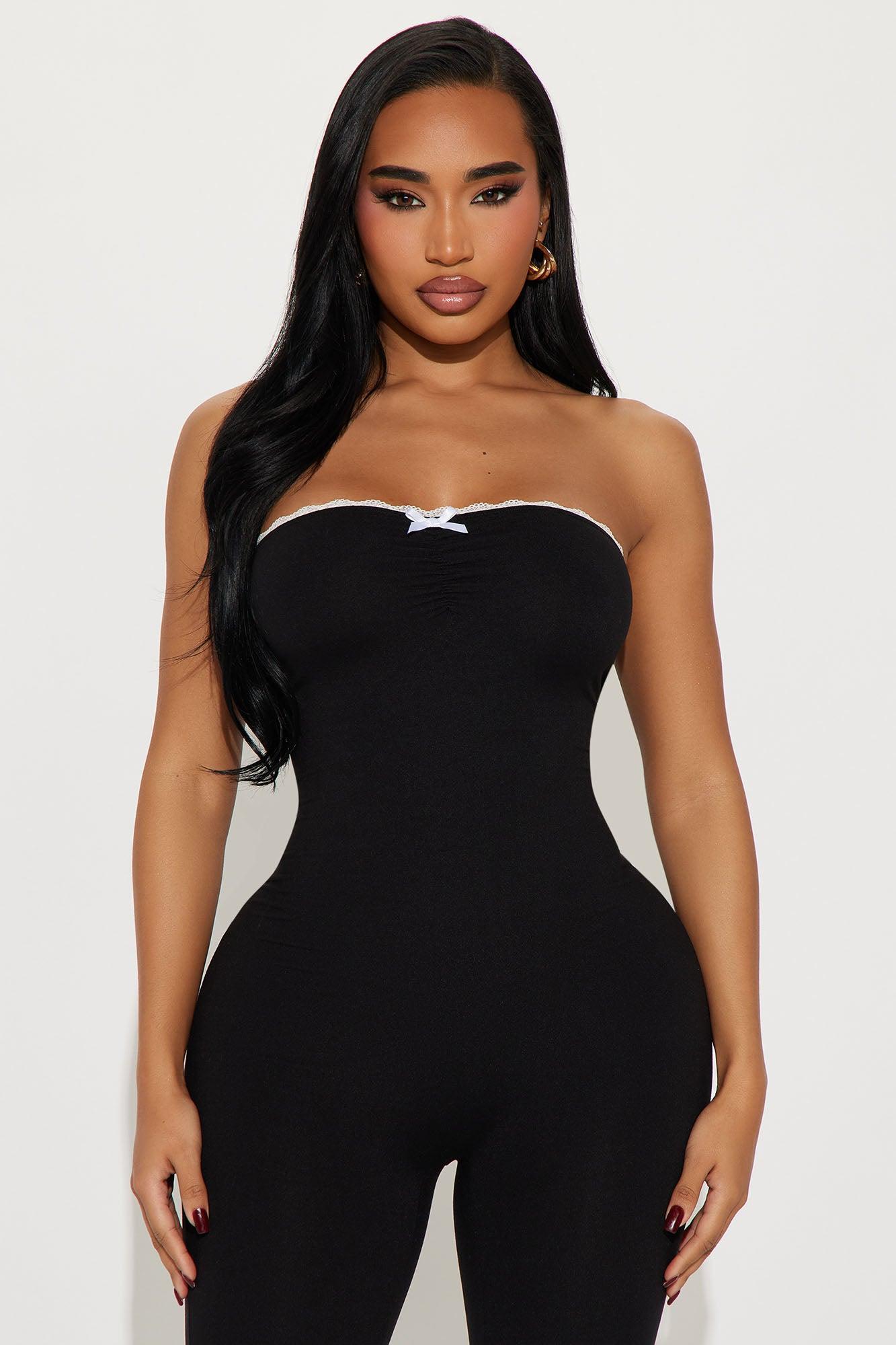 Prima Stretch Skinny Leg Jumpsuit - Black Product Image