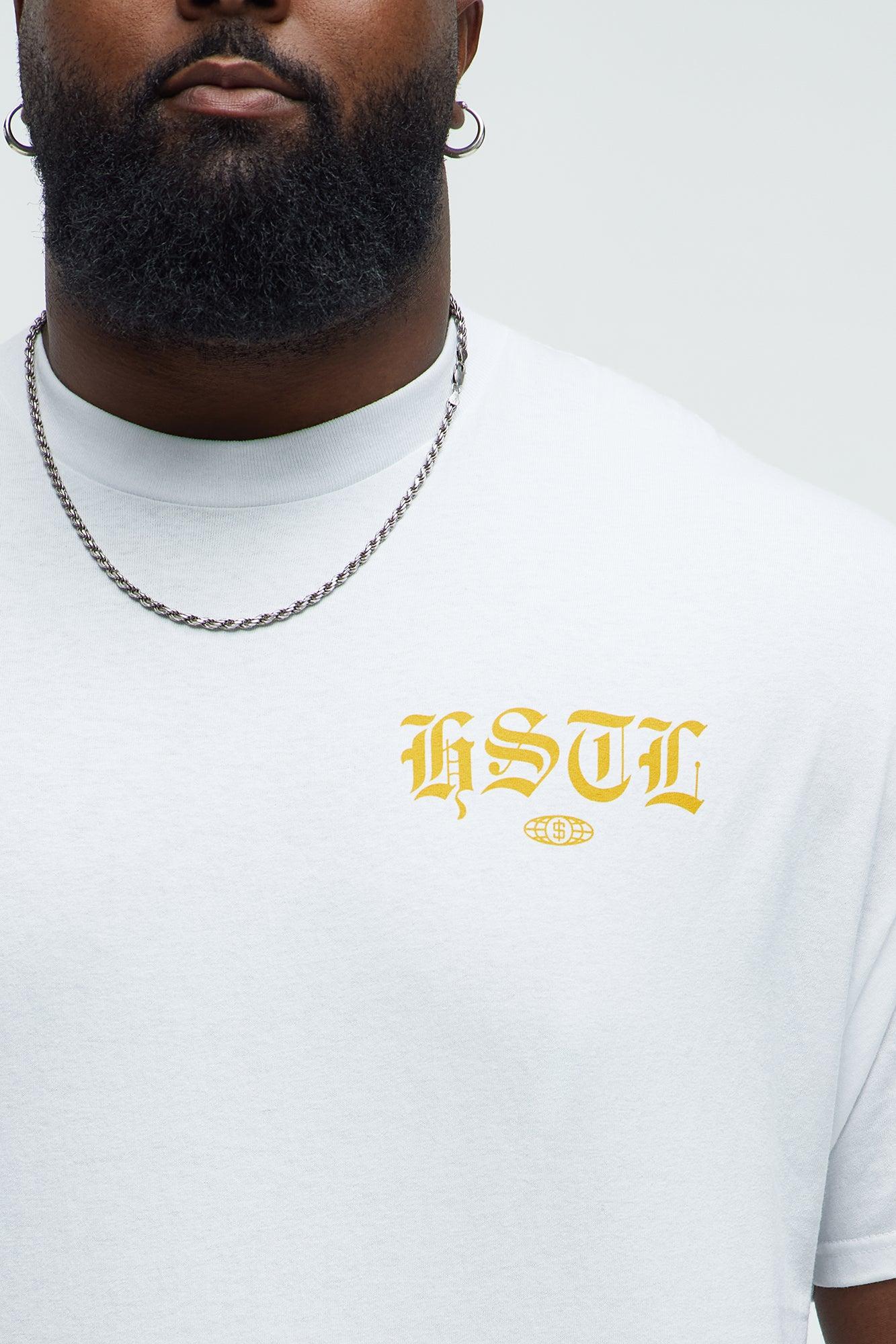 HSTL Gold Short Sleeve Crew Neck T shirt - White Product Image