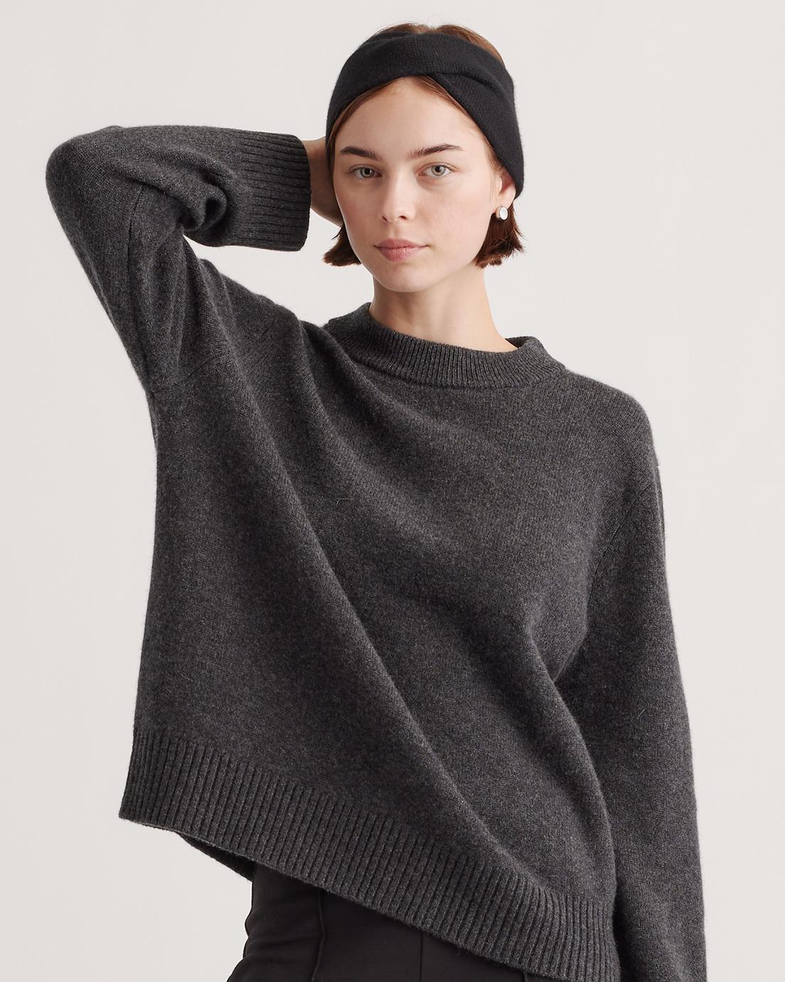 Quince | Women's Mongolian Cashmere Twist HeadBand Rings Product Image