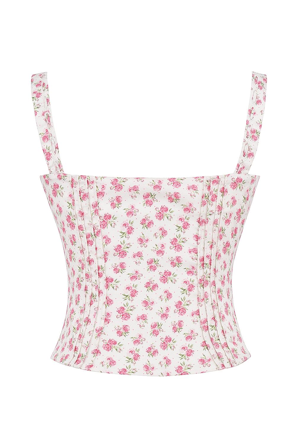 Chicca  white rosebud print top Product Image