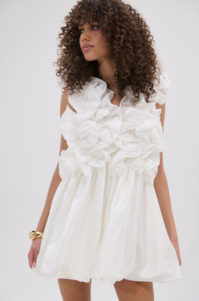 BORN TO STAND OUT RUFFLE MINI DRESS Product Image