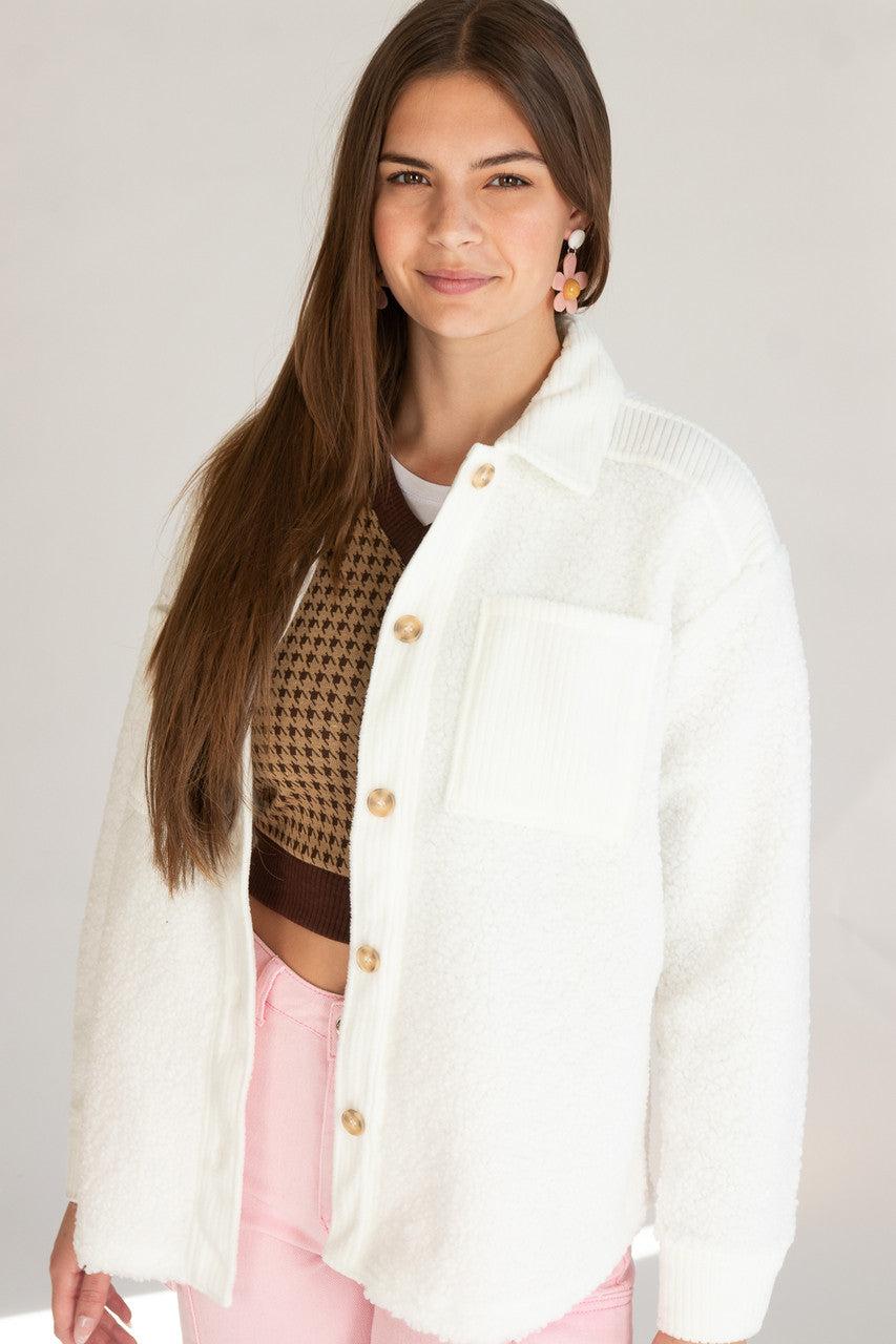 Contrast Sherpa Shacket Product Image