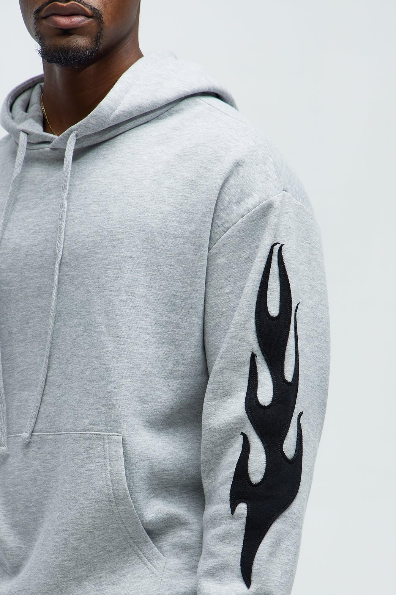 Flame Time Tyson Hoodie - Heather Grey Product Image