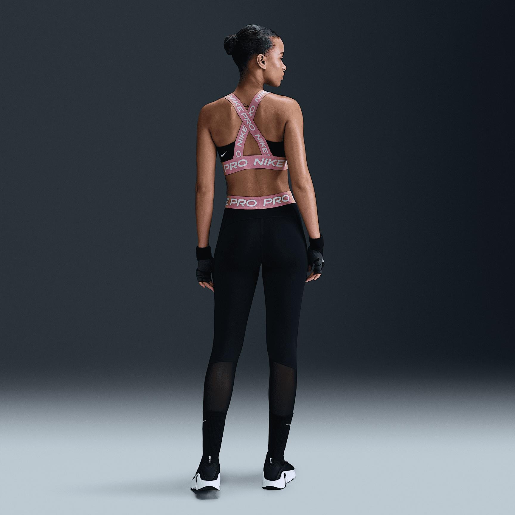 Women's Nike Pro Mid-Rise Mesh-Paneled Leggings Product Image