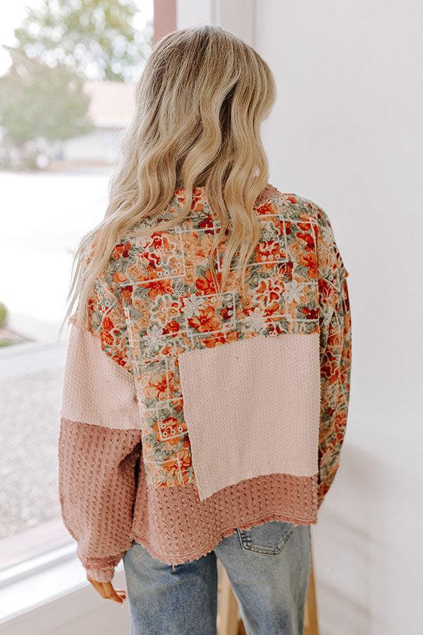 Sedona Sunsets Knit Lightweight Jacket in Blush Product Image