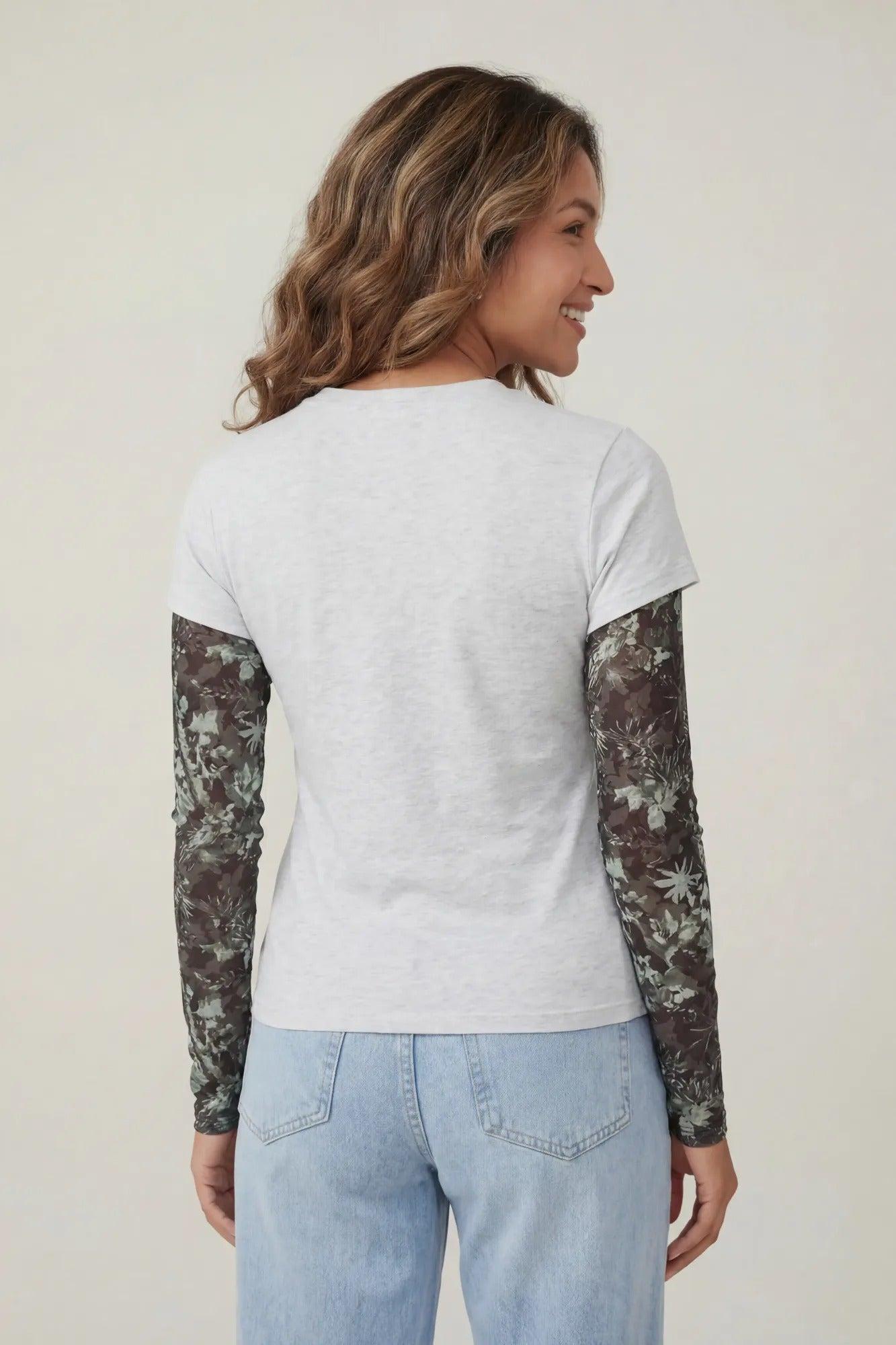 Double Sleeve Graphic T-Shirt Female Product Image