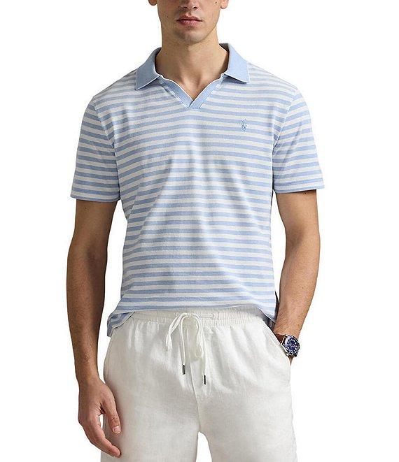 Polo Ralph Lauren Stripe Featherweight Mesh Short Sleeve Polo Shirt Product Image